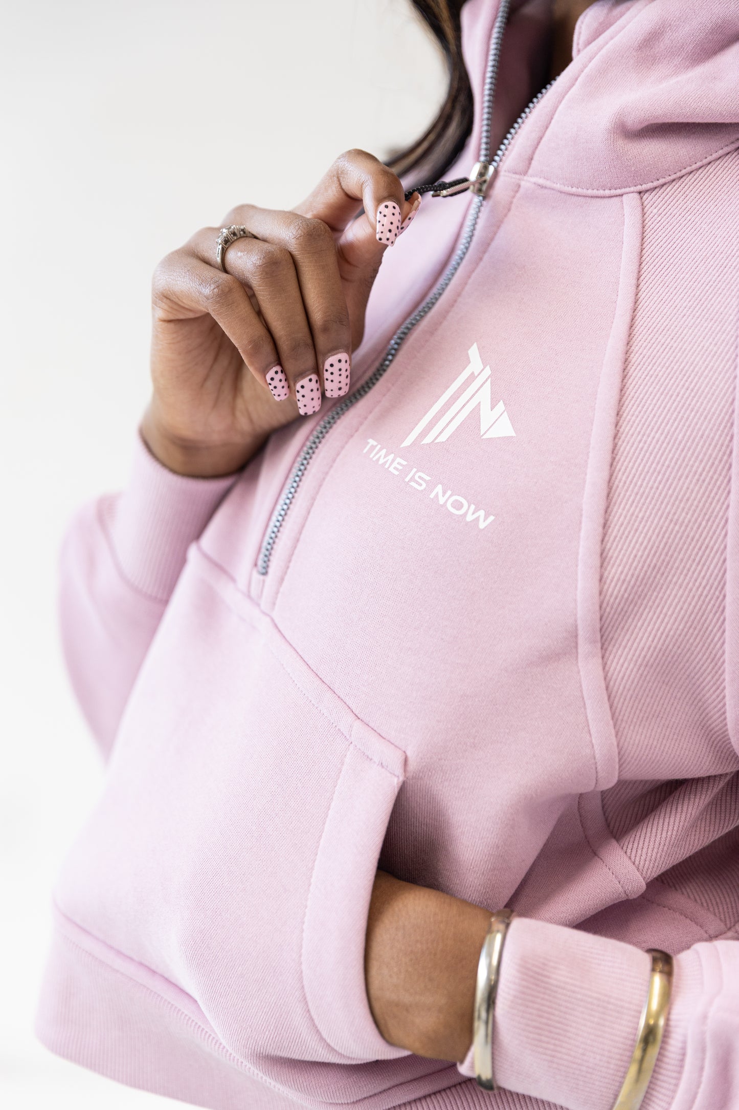 Cropped Half-Zip Hoodie