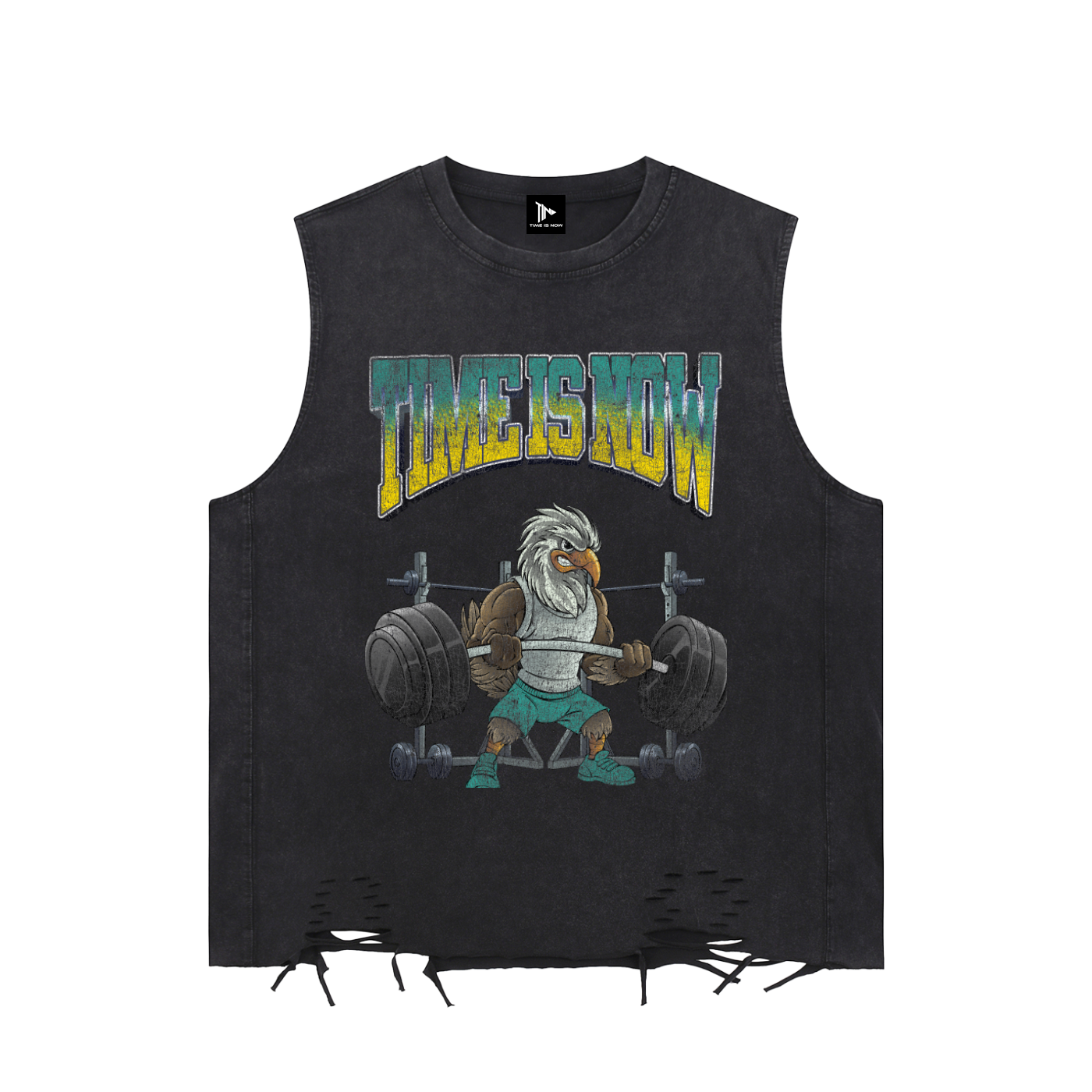 Snow Washed Raw-Hem Tank Top