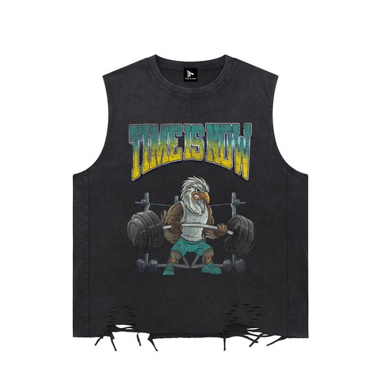 Snow Washed Raw-Hem Tank Top