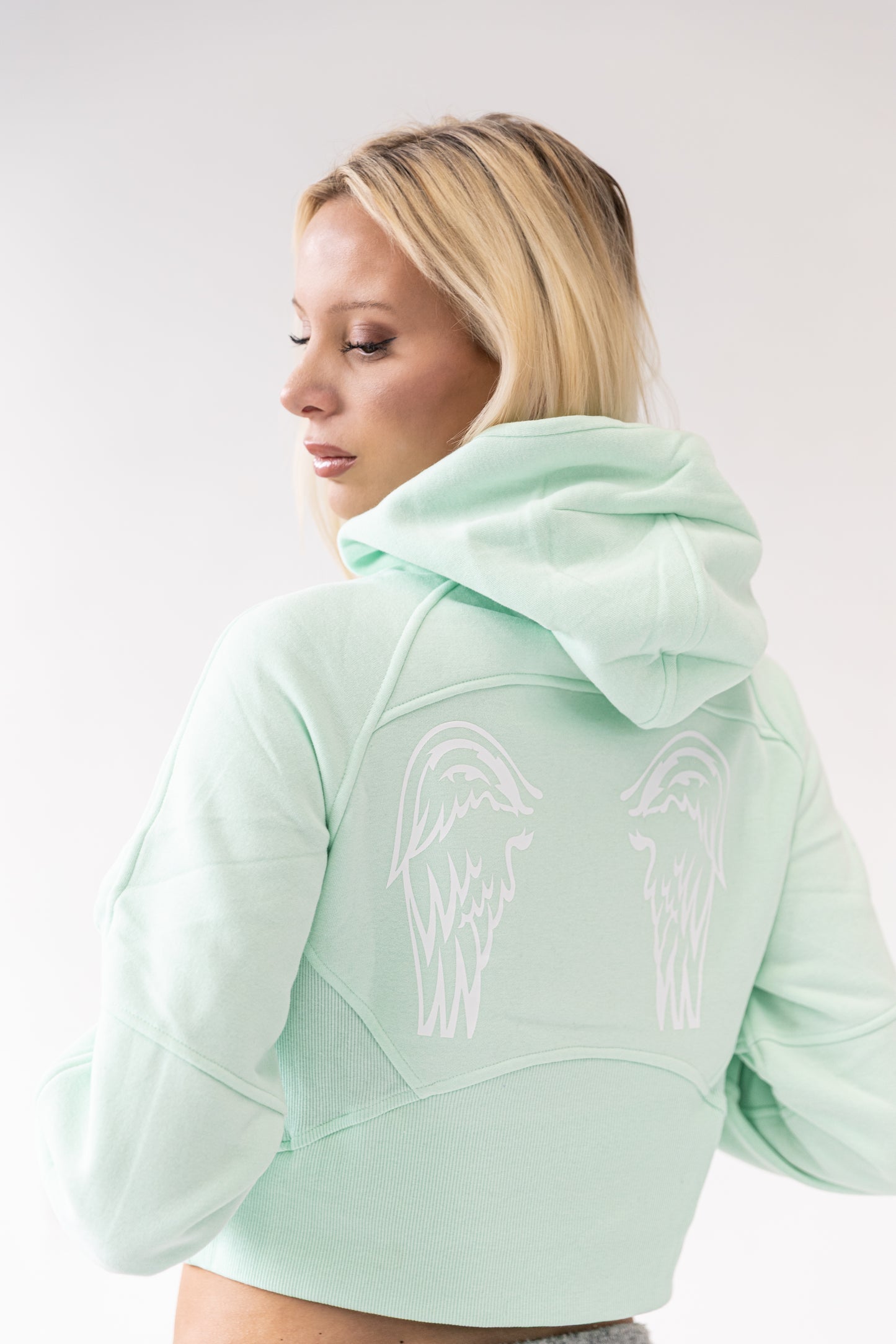 Cropped Half-Zip Hoodie