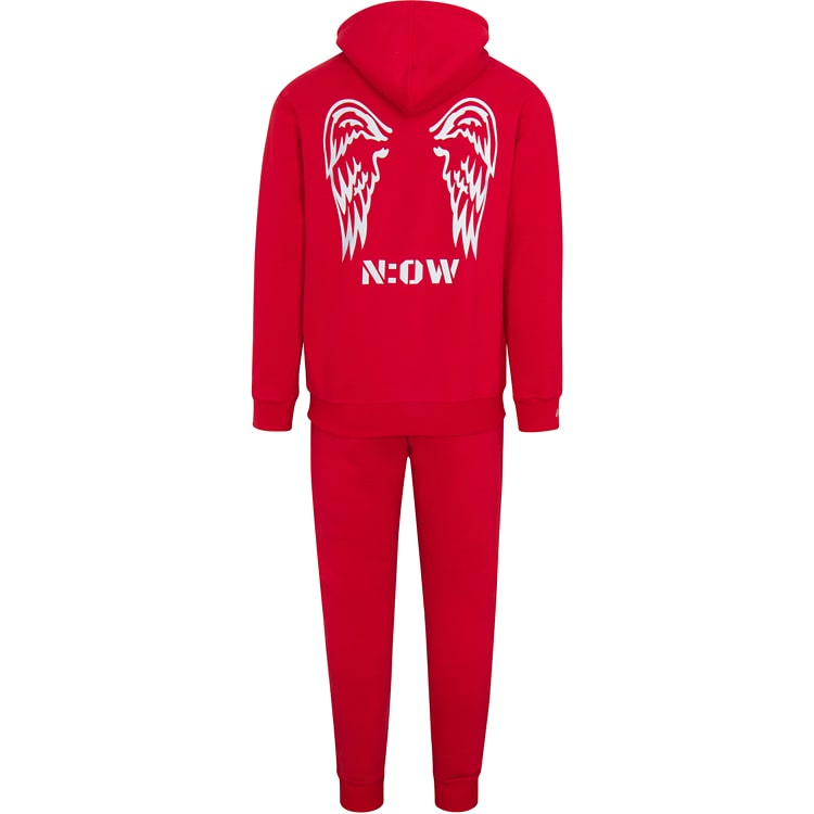 Time Is Now Red Reflective Sweat Suit