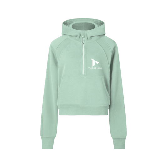Cropped Half-Zip Hoodie